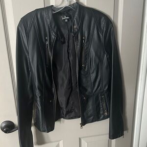 Lulu's Sleek Black Leather Jacket